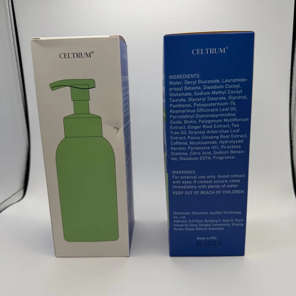 Celtrum Biotin & Rosemary Foam Shampoo x2 Hair Growth Root Activator 13.53oz